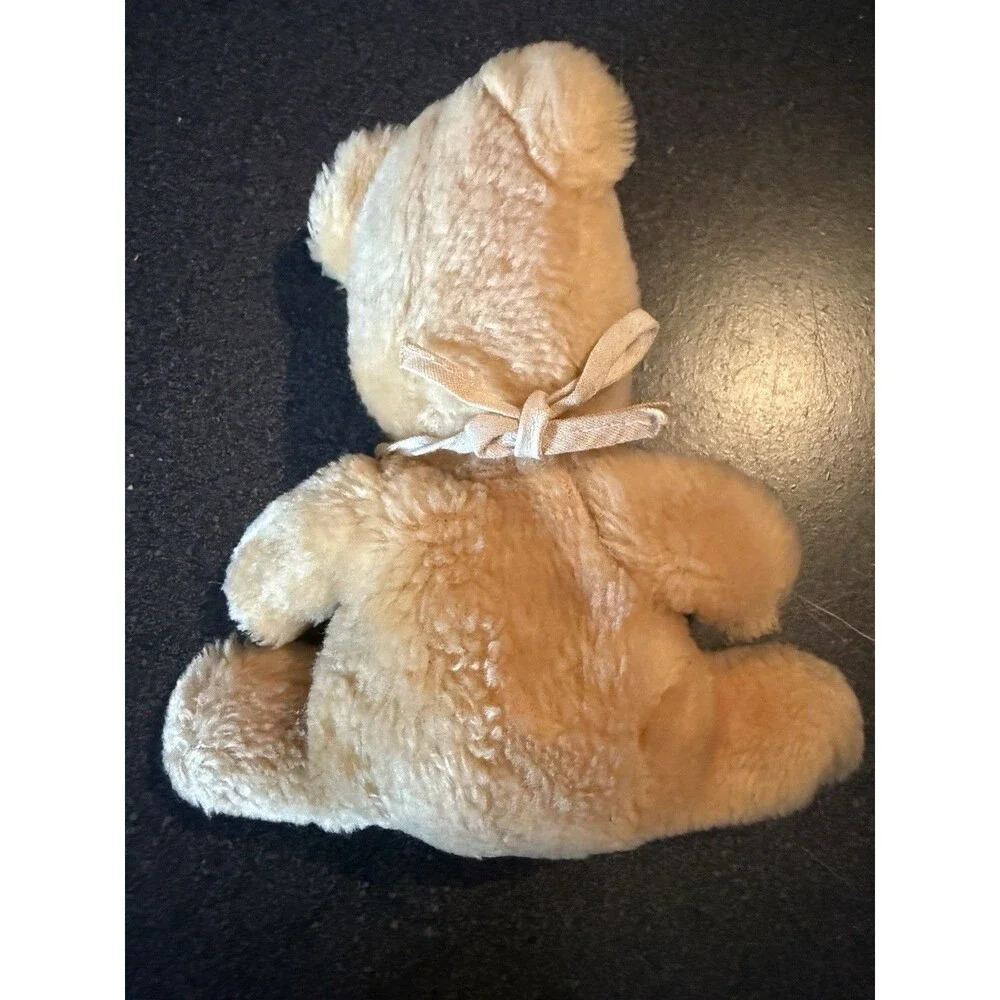 Vintage Walt Disney Productions Winnie The Pooh Plush Bear Red Bib 1970s Retro